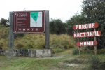 L'entrée du parc Manu