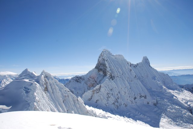 Le depuis le sommet du Pisco