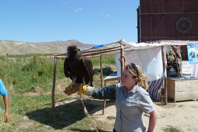 Sylvie et son aigle