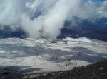 Le glacier du Villarica, vu d'en haut
